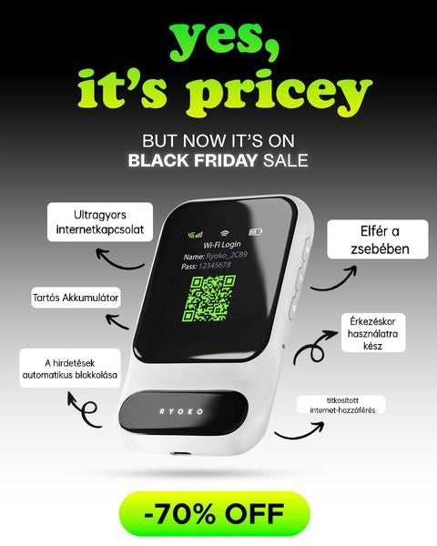 đĂllandĂł ingyenes internet-hozzĂĄfĂ©rĂ©sđAz Ăn vilĂĄga, összekapcsolva Ryoko Wi-Fi