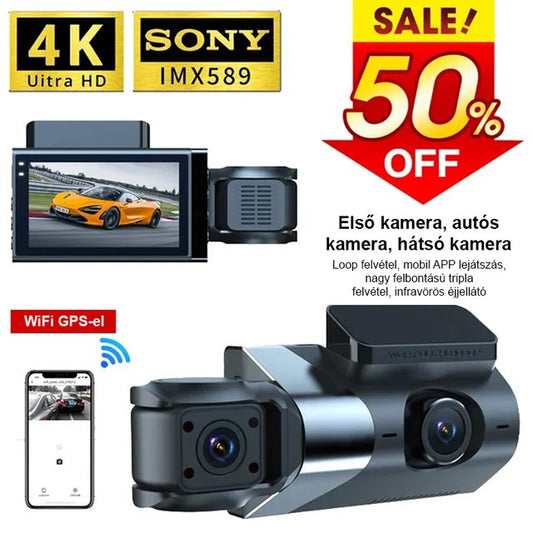 Hármas felvételű, nagy felbontású WiFi vezetési rögzítő