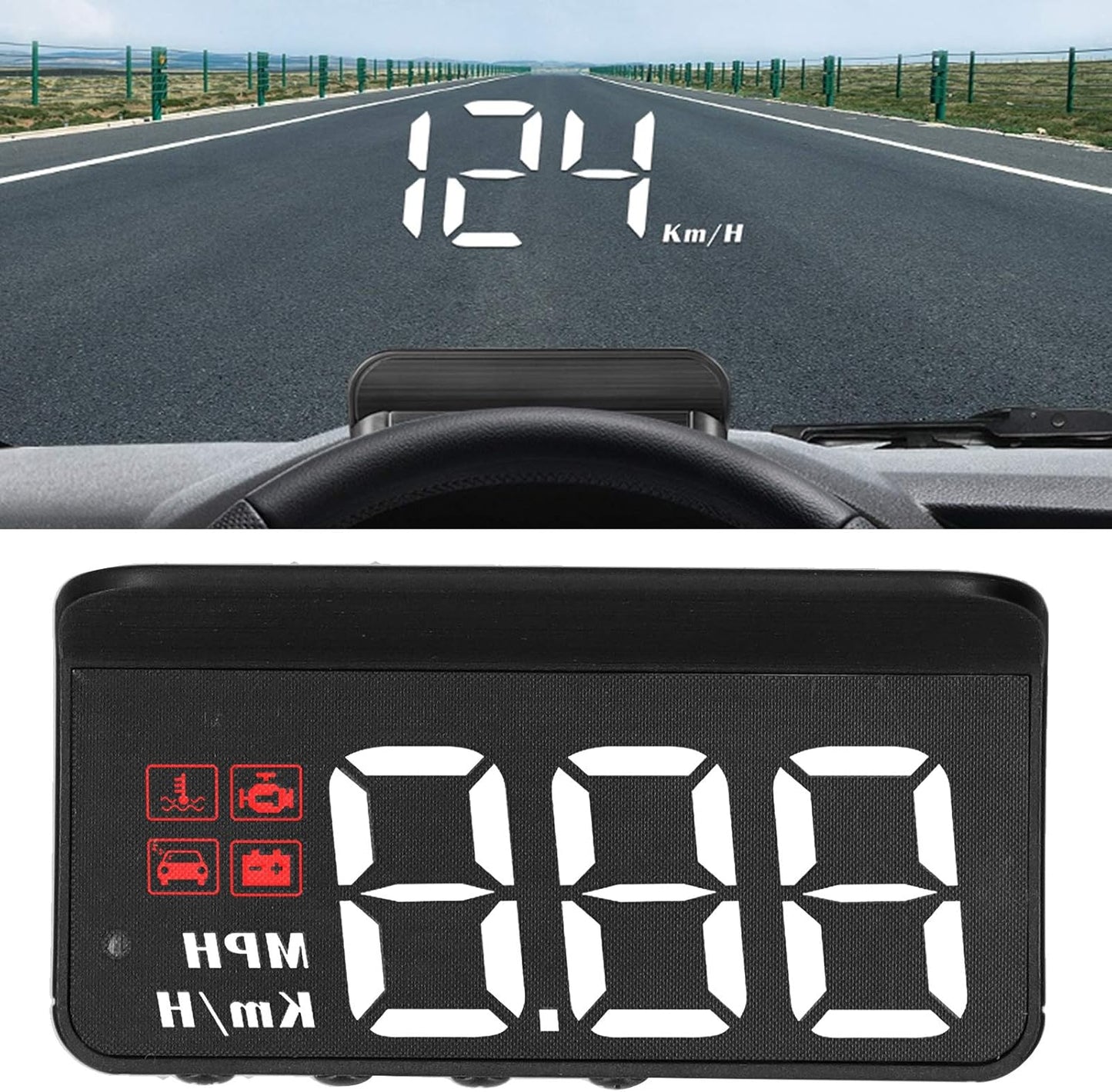 OBD2 HUD Car Head Up Display projektor projektor sebességmérő