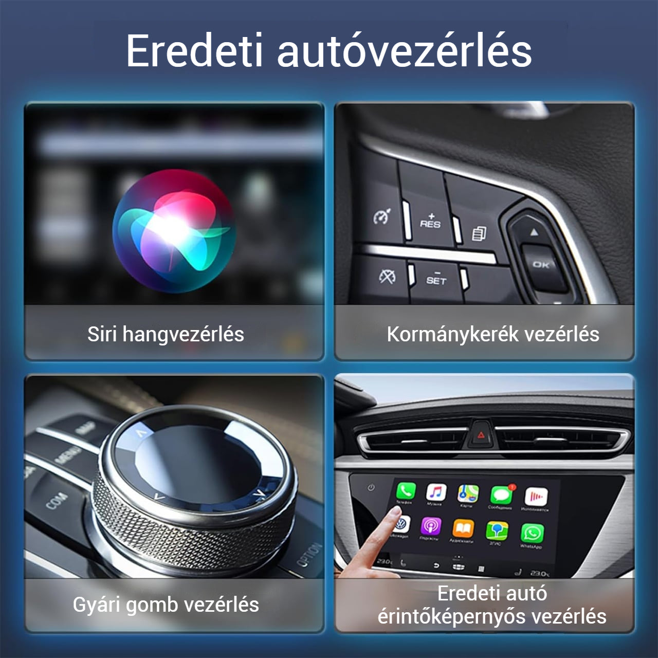 CarPlay, USB stick vezeték nélküli autós csatlakozáshoz Apple CarPlay és Android Auto használatával