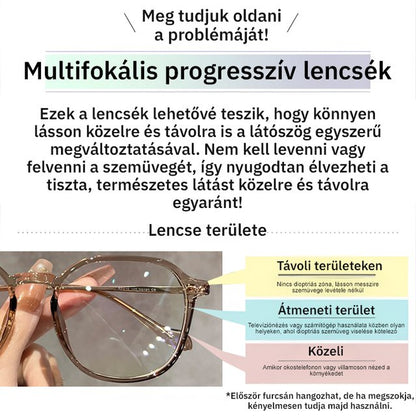 Divatos, ultra-tiszta, nagy keretes olvasószemüveg