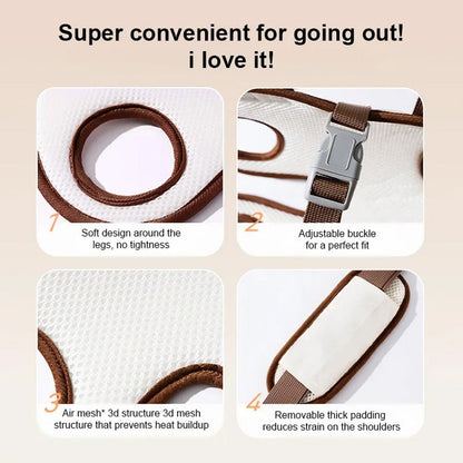 🐕🐈Hordozható, lélegző hátizsák háziállatok szállítására