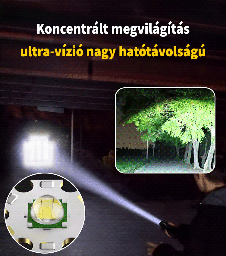 Két ív elektromos önvédelmi zseblámpa