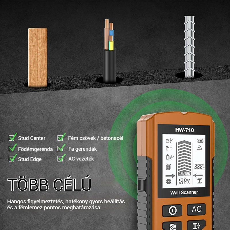 🔥💯Multifunkciós kézi fém- és faldetektor